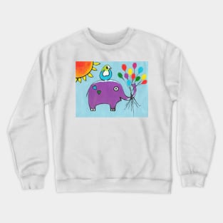 FUNNY Elephant Painting Crewneck Sweatshirt